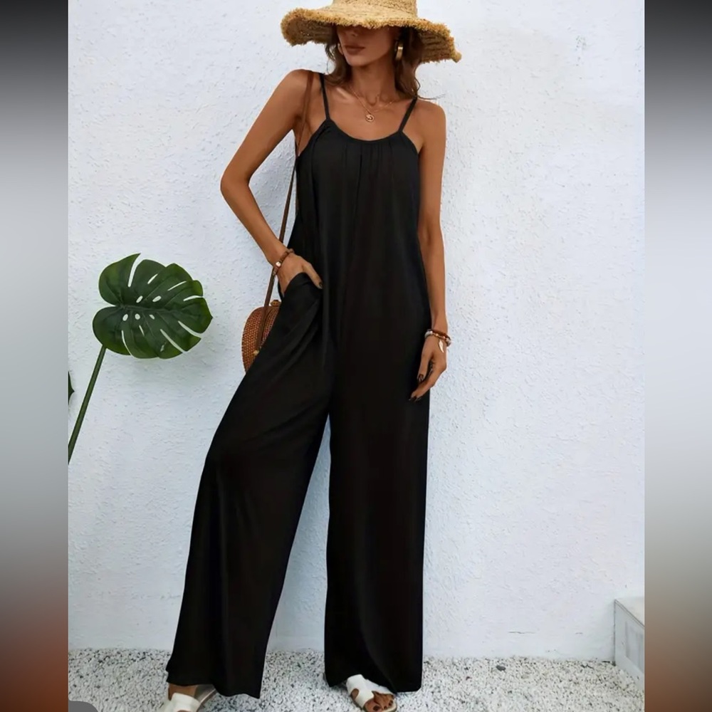 🌞 Boutique Bohemian One Piece Jumpsuit in Black